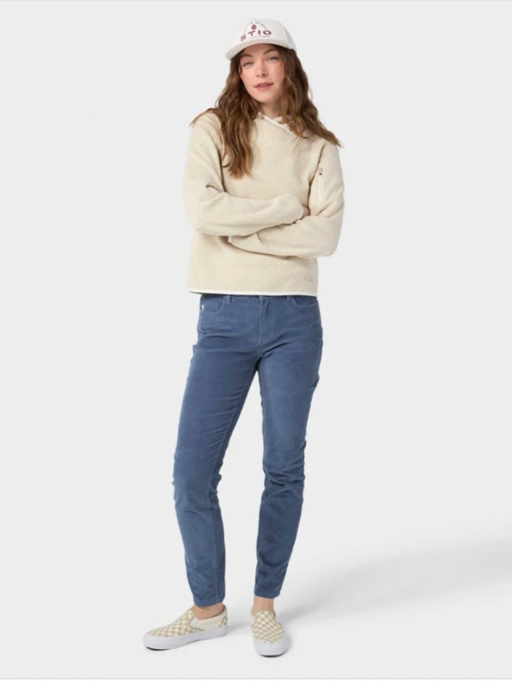 Stio Rivet Cord 5 Pocket Corduroy Pants Womens 4 Blue Outdoor Hiking Casual Fall